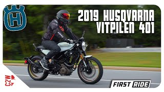 2019 Husqvarna Vitpilen 401 First Ride [upl. by Krid]