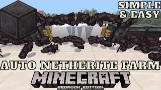 Automatic Working Netherite Farm For Minecraft Bedrock Edition 116220 on Ps4XboxMCPE Windows 10 [upl. by Annayad]