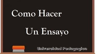 TUTORIAL  ¿Como hacer un Ensayo [upl. by Kcolttam]