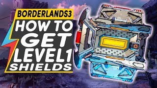 Borderlands 3 HOW TO GET LEVEL 1 SHIELDS and LEGENDARY WEAPONS  Stop Gap amp Brawler Ward Farm [upl. by Anivad]