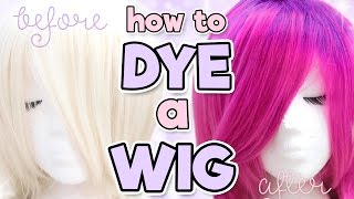 HOW TO DYE A SYNTHETIC WIG  Alexas Wig Series 7 [upl. by Maffa]