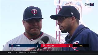 Astudillo breaks down big play at the plate after Twins 62 win [upl. by Leahcimaj]