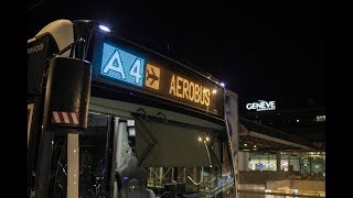 Aérobus le service matinal de bus proposé par Genève Aéroport [upl. by Atteiluj851]