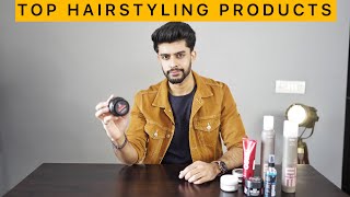 TOP 5 HAIRSTYLING PRODUCTS IN INDIA FOR MEN [upl. by Nosde]