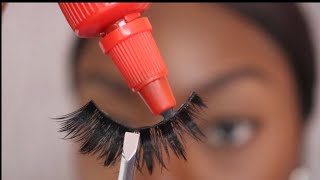 Easy Eyelash Tutorial  How To Apply Strip Lashes [upl. by Odareg993]