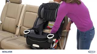 Graco® 4Ever® Family ForwardFacing Seat Belt Installation with Belt LockOff [upl. by Seibold287]