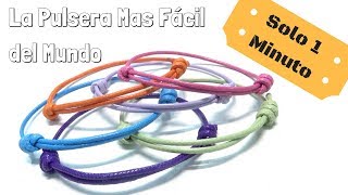 Como hacer una pulsera de nudo corredizo  Tutorial Completo [upl. by Lisetta]