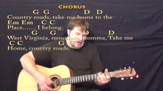 Country Roads John Denver Strum Guitar Cover Lesson in G with ChordsLyrics countryroads guitar [upl. by Frederick]