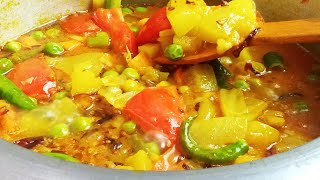 হোটেল স্টাইল হাতে মাখা সবজি রেসিপি।।Sobji recipe।। sobji ranna recipe।।How to make sobji recipe [upl. by Yuzik309]