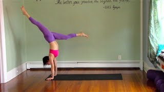 60 Minute Vinyasa Yoga Class with Handstand Play  Level 23  IntermediateAdvanced [upl. by Samford]