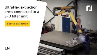 Plymovent UltraFlex extraction arms connected to a SFD filter unit [upl. by Llednov]