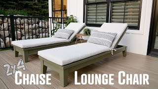 Outdoor Chaise Lounge Chairs made from 2x4s mostly [upl. by Ecyrb730]