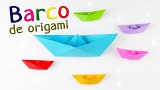 Cómo hacer un barco de papel Origami fácil [upl. by Sinnek90]