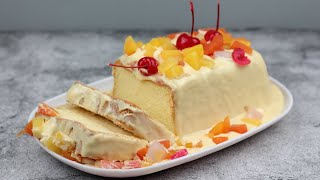 Easy Crema de Fruta Cake Recipe Filipino Fruit Cake [upl. by Granoff]