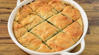 Greek Spinach Pie Recipe Spanakopita [upl. by Imray570]