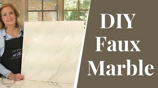 How To Paint Faux Marble  DIY Tutorial [upl. by Eseyt]