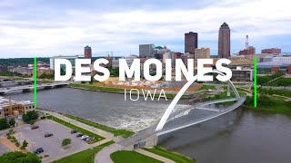 Des Moines Iowa  4K drone footage [upl. by Woolley475]