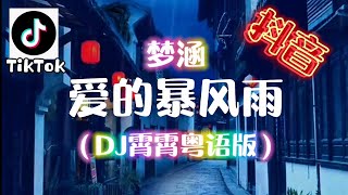 网红舞蹈 最火抖音TikTok《爱的暴风雨》梦涵  DJ霄霄粤语版  動態歌詞 洗脑歌《Storm of Love》Lyrics Video Dance Song  Lagu Cantonese [upl. by Nyladnor]