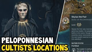 Assassins Creed Odyssey ALL PELOPONNESIAN CULTISTS Location Walkthrough [upl. by Bracci]