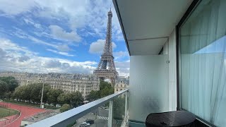 Best Eiffel Tower View Hotel  Pullman Paris Tour Eiffel  July 2021 [upl. by Walrath]