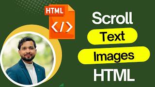 Scrolling images and text in HTML  Marquee tag in HTML [upl. by Suiluj]