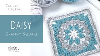 Crochet Tutorial  Daisy Granny Square Walk Through [upl. by Anyl128]