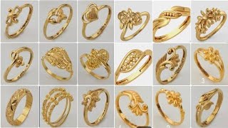 Latest Gold Ring Collection for Ladies in 2022  New Gold Ring Design Latest Fashion Design [upl. by Ylrevaw]