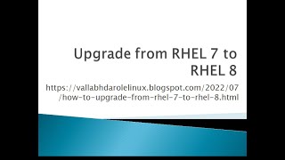 How to Upgrade from RHEL 7 to RHEL 8 [upl. by Refinneg221]