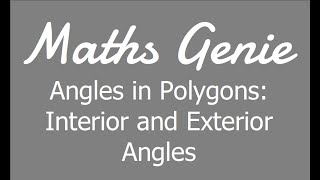 Angles in Polygons [upl. by Atilrep]