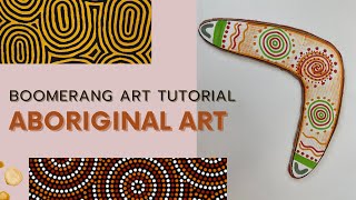 Aboriginal Art Boomerang [upl. by Gnohp]