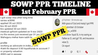 🇨🇦 1st February latest SOWP PPR TIMELINESOWPspouse open work permit canada ppr timelinesowpppr [upl. by Suzy]