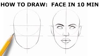 HOW TO DRAW FACE  Basic Proportion [upl. by Annaer]