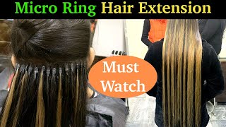 Permanent Hair Extension  Micro Ring Extension  Hairapist 😍 [upl. by Rednav]