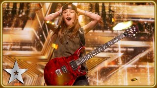 GOLDEN BUZZER winner Olly Pearson rocks with QUEEN guitar solo  Auditions  BGT 2025 [upl. by Dwane]