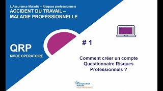 Questionnaire Risques Professionnels  comment créer un compte [upl. by Edmonds]