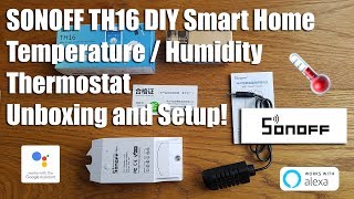 SONOFF TH16 DIY Smart Home WIFI Wireless Temperature Humidity Thermostat Module APP Remote [upl. by Christianity]