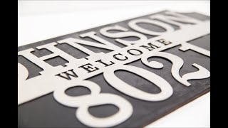 Boss Laser Metal Cutter  Custom Stainless Steel House Sign [upl. by Jeremias42]