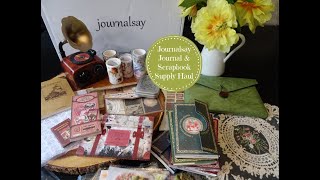 Journalsay Journal and Scrapbook Supply Haul amp Unboxing [upl. by Llerdna]