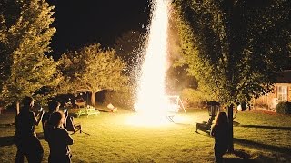 Starting a campfire with 2000 sparklers  Super Slow Mo [upl. by Ardnahs37]