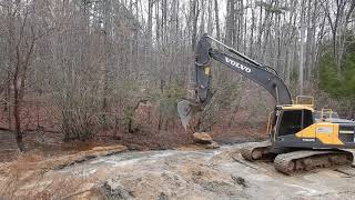 Excavator Stockpiling Sand [upl. by Ahcsap458]