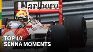 10 unforgettable Ayrton Senna moments [upl. by Valdemar758]