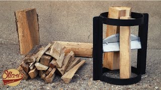 Making a Simple Kindling Splitter from Scrap Materials  Beginner Welding Project [upl. by Eliam]