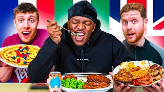 SIDEMEN EAT FOOD FROM DIFFERENT COUNTRIES 24 HOURS CHALLENGE [upl. by Ibba]