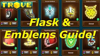 Trove Flask amp Emblem GuideTutorial Best Emblems for Each Class [upl. by Abehshtab]