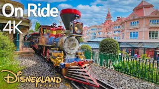 4K Disneyland Railroad  Full Tour  Disneyland Paris [upl. by Irme]