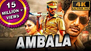 Ambala 4K ULTRA HD  South Blockbuster Action Comedy Movie  Vishal Hansika Motwani [upl. by Aelahc]