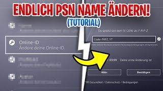 😍 ENDLICH PSN NAMEN ÄNDERN SO FUNKTIONIERT ES TUTORIAL [upl. by Kyred]