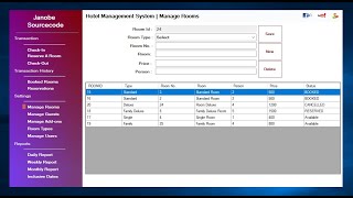 Hotel Management System in VBNET  2019 Projects with FULL Source Code [upl. by Nylkoorb]