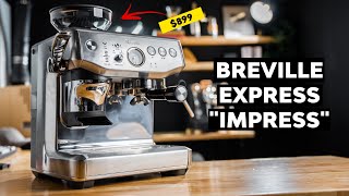 EASIEST ESPRESSO MACHINE Breville Barista Express Impress Review [upl. by Hannover]