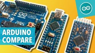 COMPARING ARDUINO UNO NANO amp PRO MINI  arduinotutorialsnet [upl. by Angadreme548]